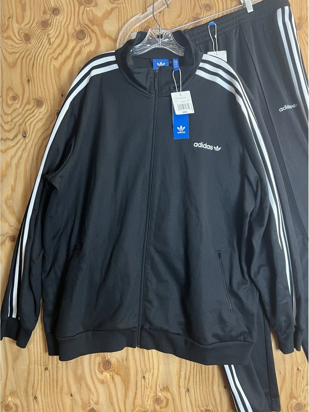 Adidas Classic BB Beckenbauer TrackSuit Set Mens 2XL Jacket & Pants Black
